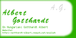 albert gotthardt business card